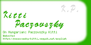 kitti paczovszky business card